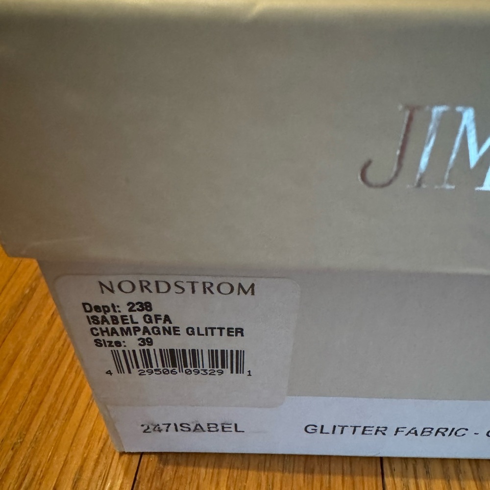 Jimmy Choo Silver Isabel Peep Toe Heels - Picture 7 of 7